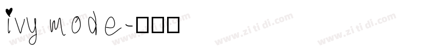 ivy mode字体转换